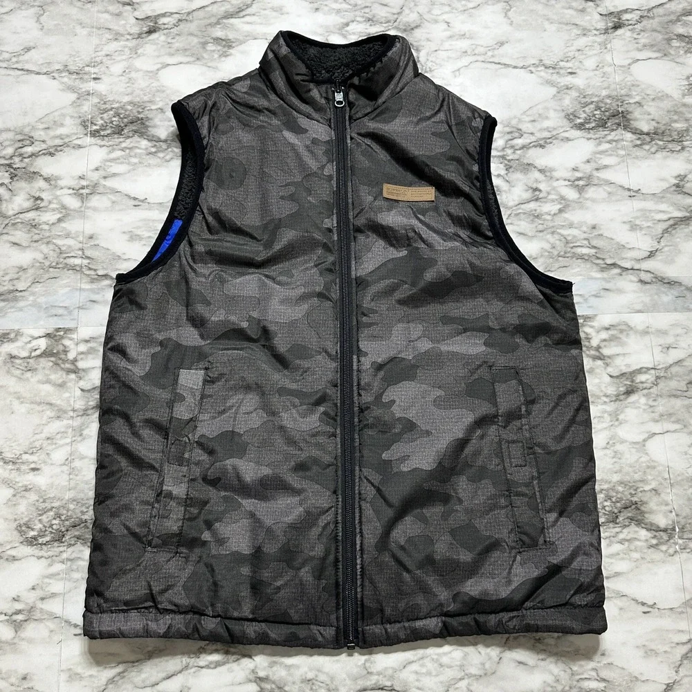 Buffalo David Bitton Reversible Vest‎ Camouflage Yoke Boys Size L 14-16